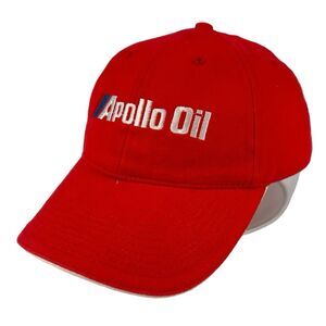 Apollo Oil Baseball Cap Hat Red Strapback Automotive Gas Petroleum Gasoline